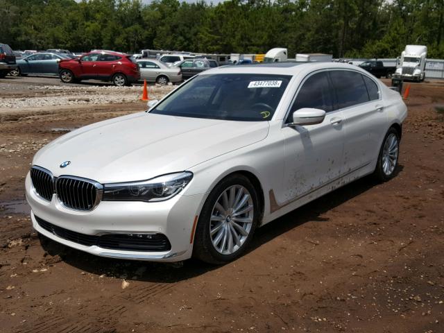 WBA7E2C55GG547993 - 2016 BMW 740 I WHITE photo 2