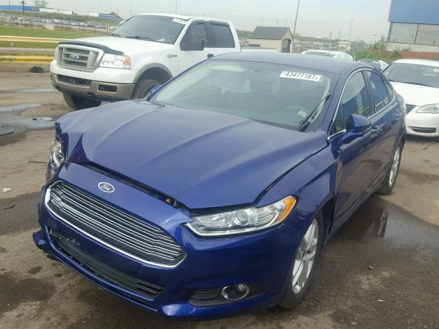 1FA6P0HD0G5124754 - 2016 FORD FUSION BLUE photo 2