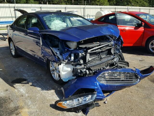 3FA6P0H76GR397818 - 2016 FORD FUSION SE BLUE photo 1