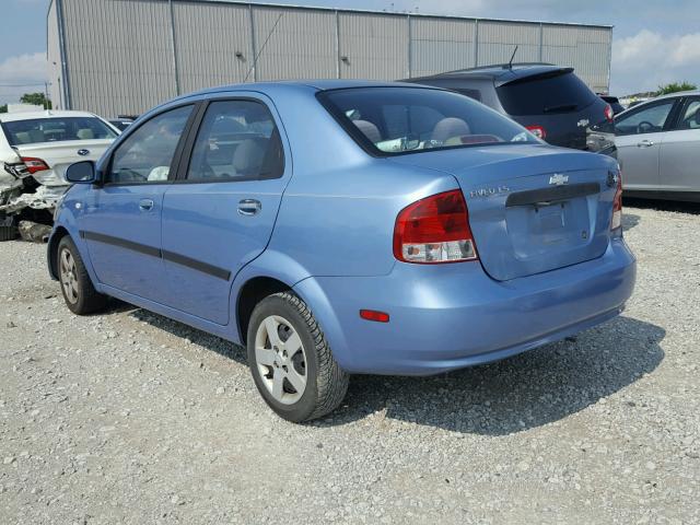 KL1TD52605B404466 - 2005 CHEVROLET AVEO BASE Көк фото 3
