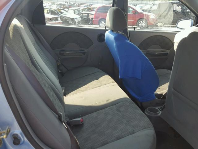 KL1TD52605B404466 - 2005 CHEVROLET AVEO BASE Көк фото 6