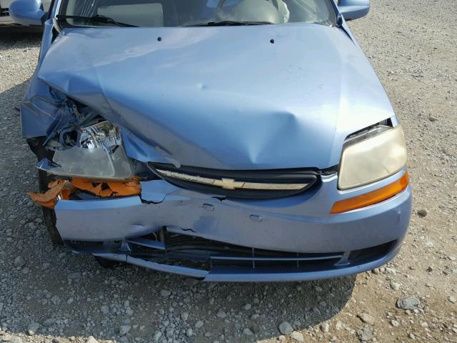 KL1TD52605B404466 - 2005 CHEVROLET AVEO BASE Көк фото 7