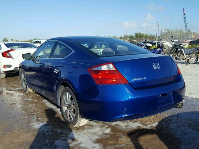 1HGCS123X9A005574 - 2009 HONDA ACCORD BLUE photo 3