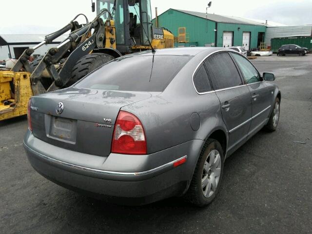 WVWTH63B73P348363 - 2003 VOLKSWAGEN PASSAT GLX GRAY photo 4