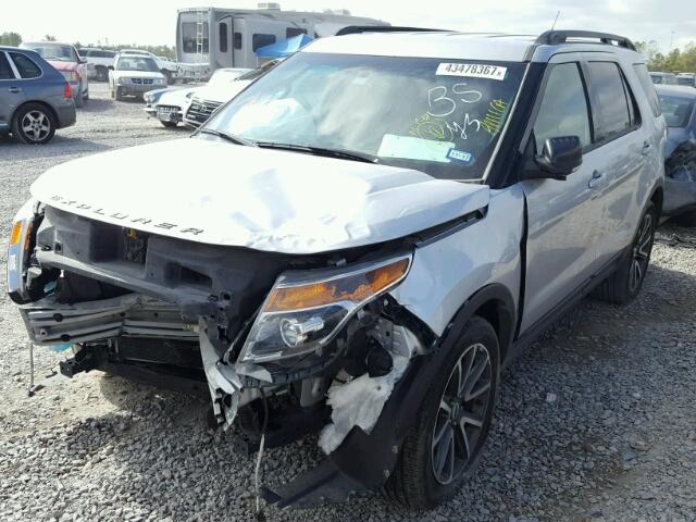 1FM5K7D81FGA33562 - 2015 FORD EXPLORER SILVER photo 2