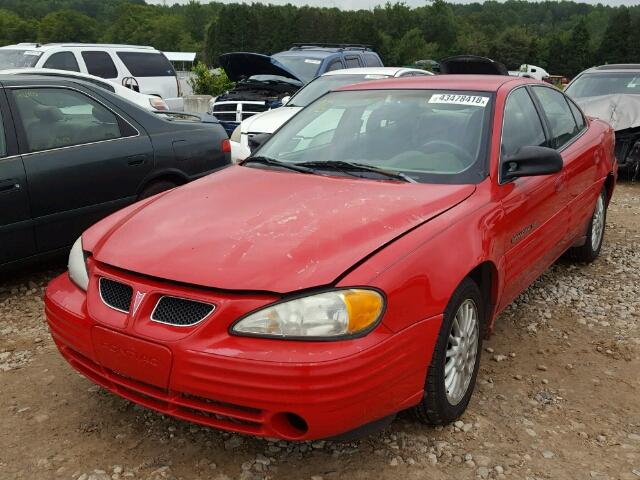 1G2NE52T0XM828360 - 1999 PONTIAC GRAND AM S RED photo 2