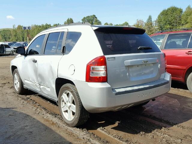 1J8FT47W27D171542 - 2007 JEEP COMPASS SILVER photo 3