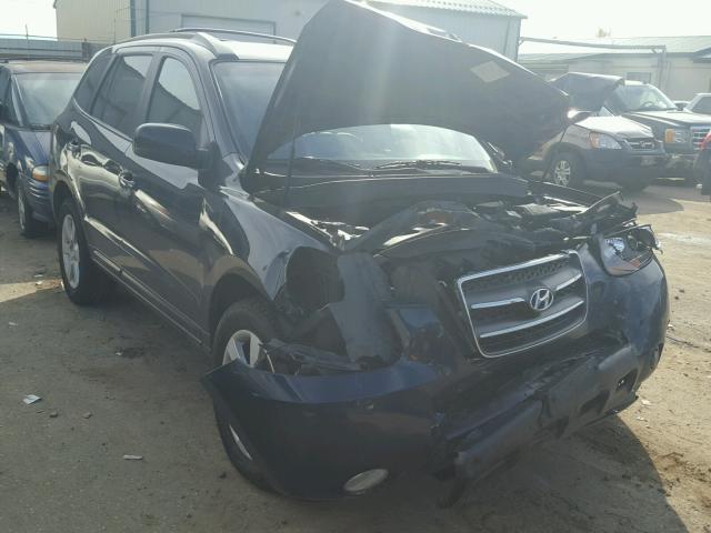 5NMSH73E77H059445 - 2007 HYUNDAI SANTA FE BLACK photo 1