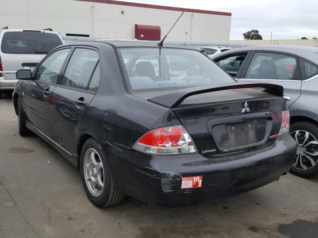 JA3AJ86E14U025716 - 2004 MITSUBISHI LANCER OZ BLACK photo 3