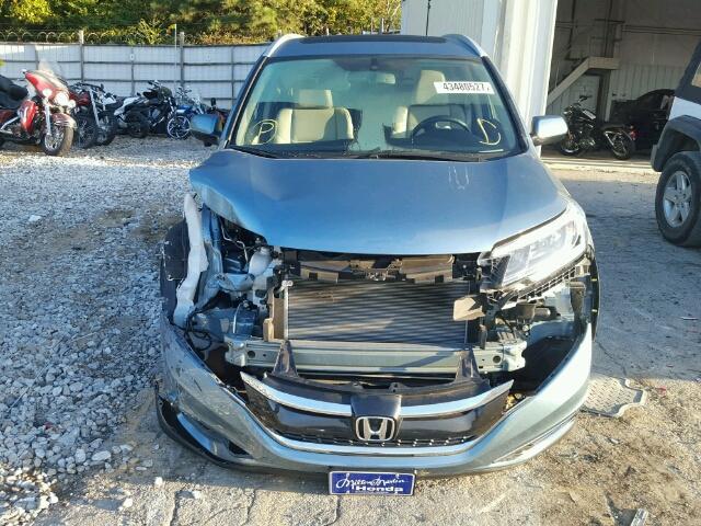 2HKRM3H70GH556109 - 2016 HONDA CR-V EXL BLUE photo 9