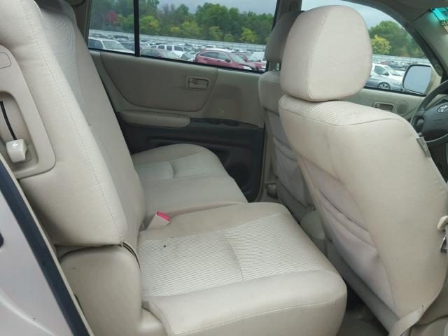 JTEDW21A160012570 - 2006 TOYOTA HIGHLANDER GOLD photo 6