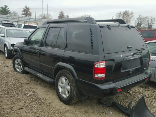 JN8DR09Y92W705352 - 2002 NISSAN PATHFINDER BLACK photo 3