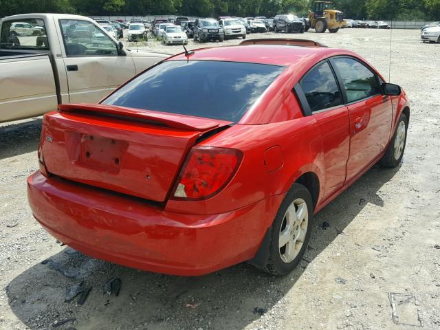 1G8AN15F07Z187300 - 2007 SATURN ION LEVEL RED photo 4