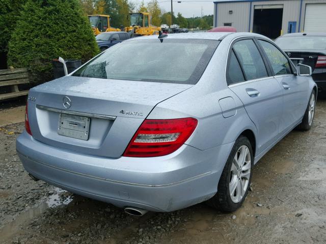 WDDGF8AB1DR264007 - 2013 MERCEDES-BENZ C SILVER photo 4