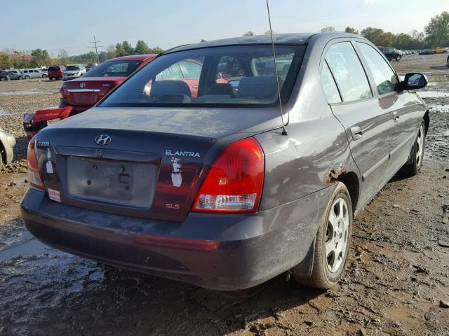 KMHDN45D63U482777 - 2003 HYUNDAI ELANTRA GL GRAY photo 4