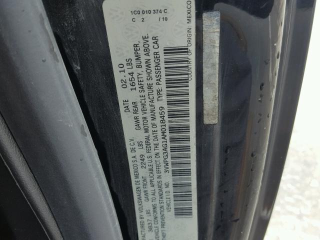 3VWPG3AG1AM018459 - 2010 VOLKSWAGEN NEW BEETLE 黑色 照片 10