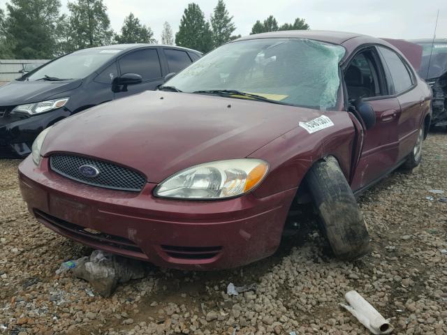 1FAFP53U86A207987 - 2006 FORD TAURUS BURGUNDY photo 2