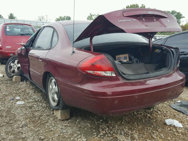 1FAFP53U86A207987 - 2006 FORD TAURUS BURGUNDY photo 3