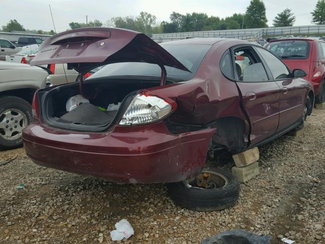 1FAFP53U86A207987 - 2006 FORD TAURUS BURGUNDY photo 4