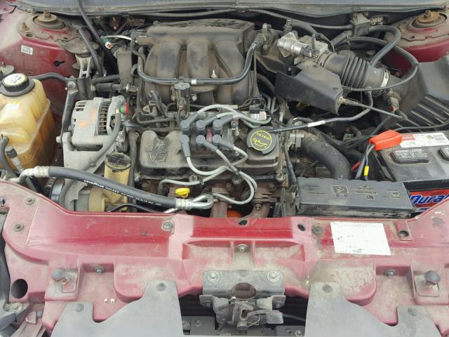 1FAFP53U86A207987 - 2006 FORD TAURUS BURGUNDY photo 7