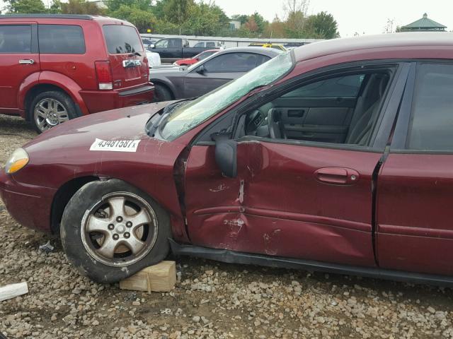 1FAFP53U86A207987 - 2006 FORD TAURUS BURGUNDY photo 9