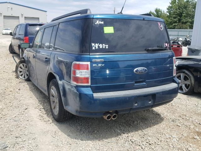 2FMGK5BCXBBD11333 - 2011 FORD FLEX SE TEAL photo 3