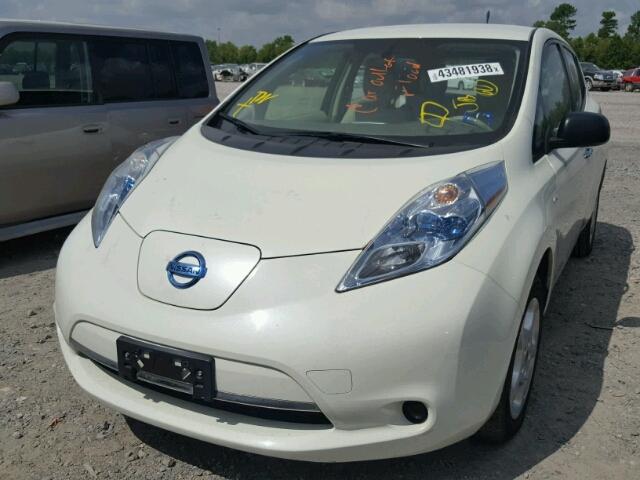 JN1AZ0CP0CT022265 - 2012 NISSAN LEAF SV WHITE photo 2