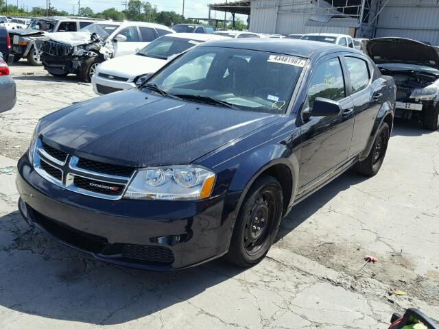 1B3BD4FBXBN516838 - 2011 DODGE AVENGER EX BLUE photo 2