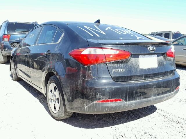 KNAFK4A62F5351841 - 2015 KIA FORTE LX BLACK photo 3