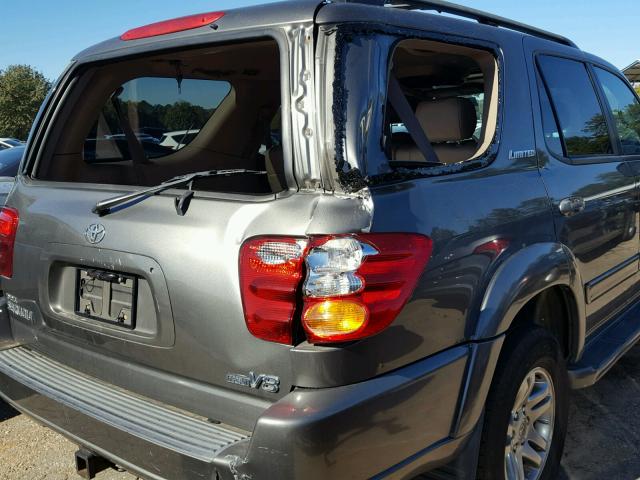 5TDZT38A93S185227 - 2003 TOYOTA SEQUOIA GRAY photo 9