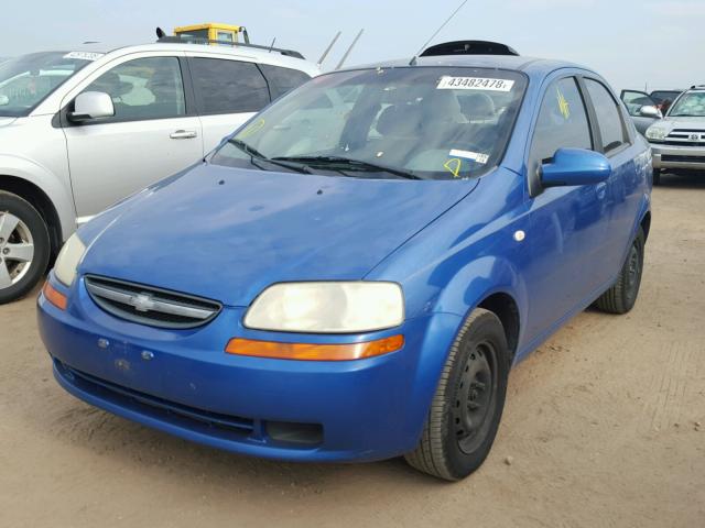 KL1TD52615B309141 - 2005 CHEVROLET AVEO BASE Niebieski zdjęcie 2