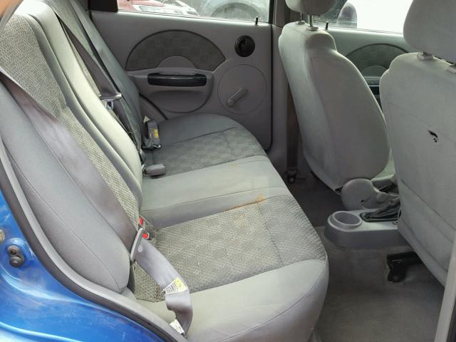KL1TD52615B309141 - 2005 CHEVROLET AVEO BASE Niebieski zdjęcie 6