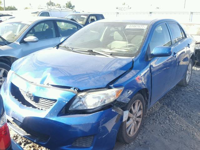 1NXBU40E89Z039291 - 2009 TOYOTA COROLLA BA BLUE photo 2