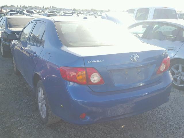 1NXBU40E89Z039291 - 2009 TOYOTA COROLLA BA BLUE photo 3