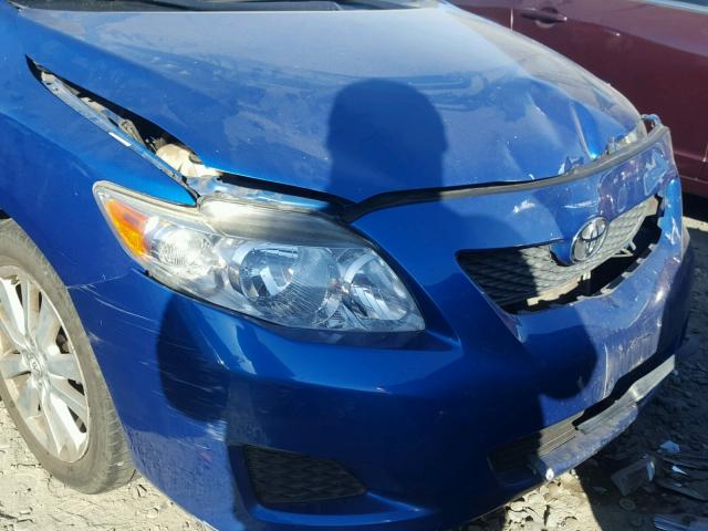 1NXBU40E89Z039291 - 2009 TOYOTA COROLLA BA BLUE photo 9