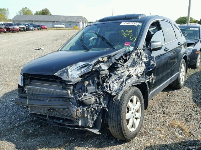 JHLRE48757C048266 - 2007 HONDA CR-V BLACK photo 2