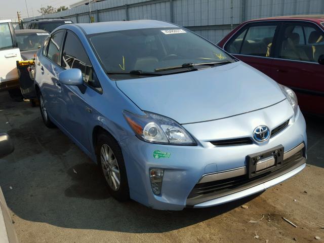 JTDKN3DPXE3051241 - 2014 TOYOTA PRIUS PLUG BLUE photo 1