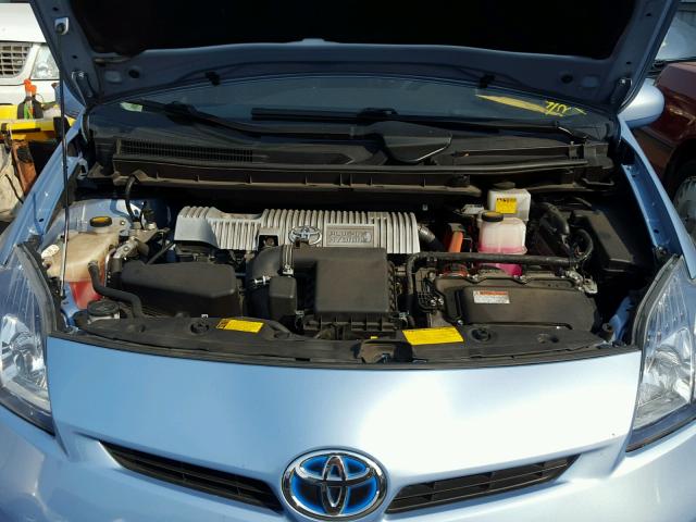 JTDKN3DPXE3051241 - 2014 TOYOTA PRIUS PLUG BLUE photo 7