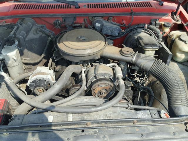 1GCCS19R6M2313773 - 1991 CHEVROLET S TRUCK S1 RED photo 7