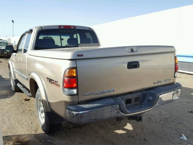 5TBBT44143S429906 - 2003 TOYOTA TUNDRA ACC GOLD photo 3