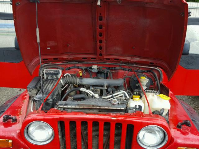 1J4FA39S03P326688 - 2003 JEEP WRANGLER C RED photo 7