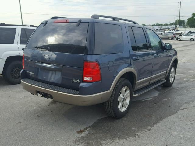 1FMZU64K23UC51556 - 2003 FORD EXPLORER E BLUE photo 4