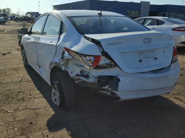 KMHCT4AEXEU713277 - 2014 HYUNDAI ACCENT GLS WHITE photo 3