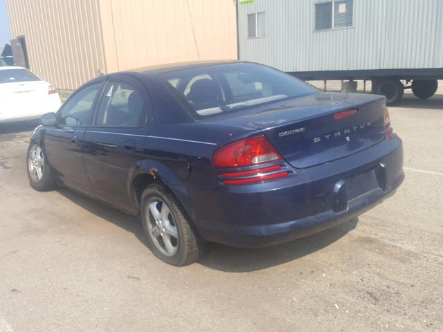 1B3EL46X15N607464 - 2005 DODGE STRATUS SX BLUE photo 3