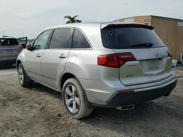 2HNYD2H6XBH511896 - 2011 ACURA MDX TECHNO SILVER photo 3