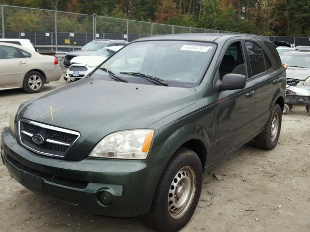 KNDJC733235165520 - 2003 KIA SORENTO EX GREEN photo 2