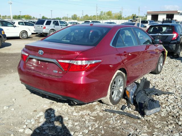 4T1BD1FK9FU158863 - 2015 TOYOTA CAMRY RED photo 4