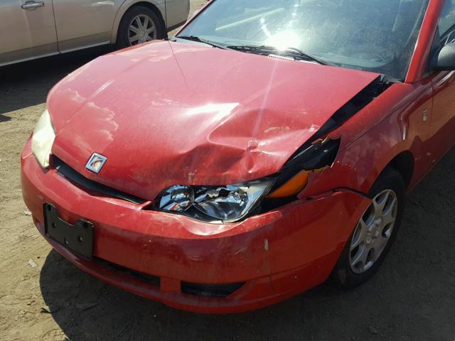 1G8AN14F54Z122410 - 2004 SATURN ION LEVEL RED photo 9