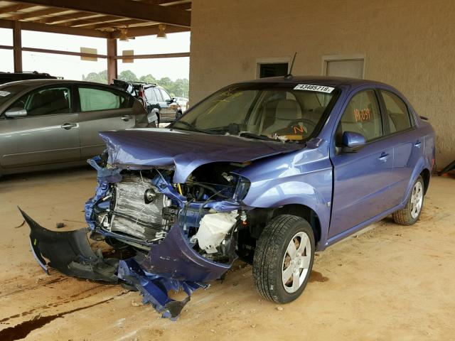 KL1TD56E89B609914 - 2009 CHEVROLET AVEO LS BLUE photo 2
