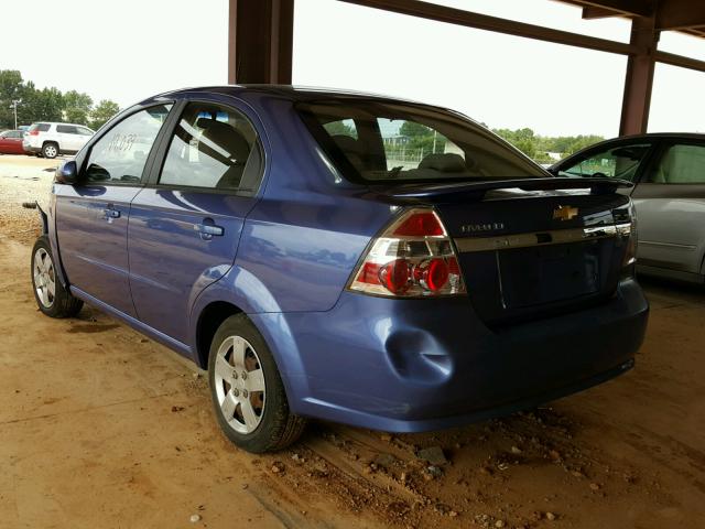 KL1TD56E89B609914 - 2009 CHEVROLET AVEO LS BLUE photo 3